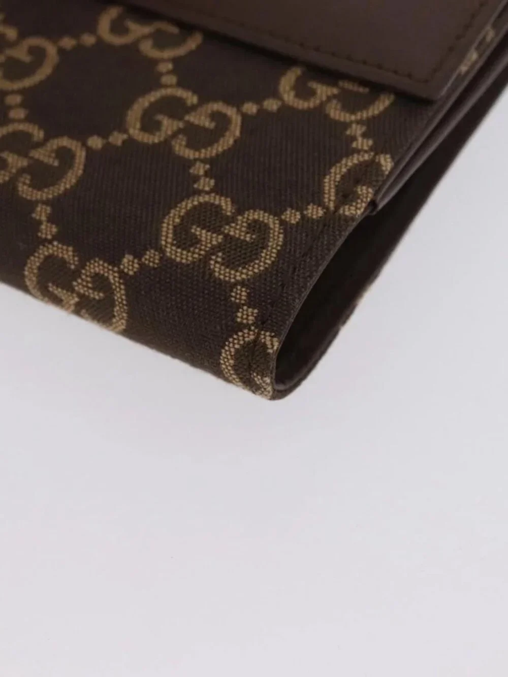 GUCCI GG Canvas Jackie Wallet Brown Silver 035 2773 2131 Auth am10798V